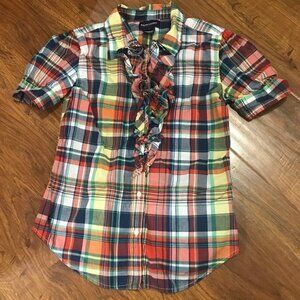 Ralph Lauren plaid shlrt sleeve button up